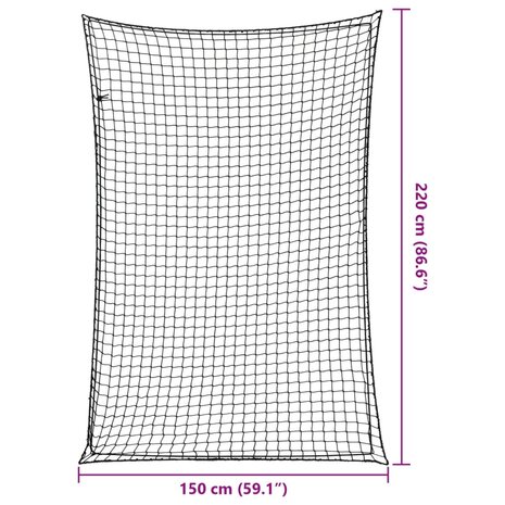 Aanhangwagennet elastisch touw 2,2x1,5 m polypropeen zwart 6