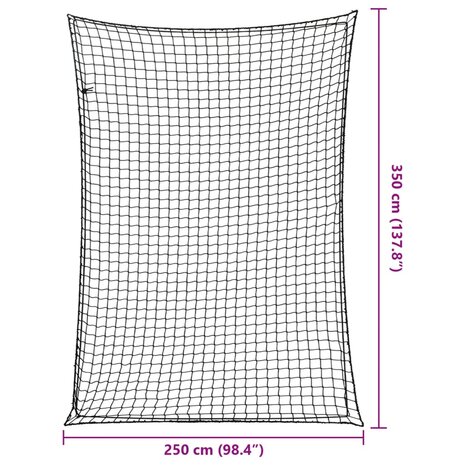 Aanhangwagennet elastisch touw 3,5x2,5 m polypropeen zwart 6