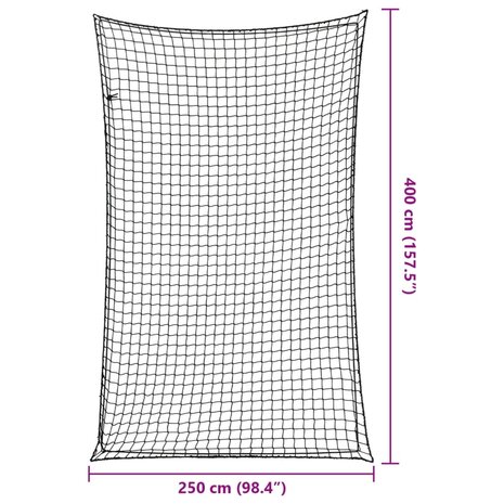 Aanhangwagennet elastisch touw 4x2,5 m polypropeen zwart 6