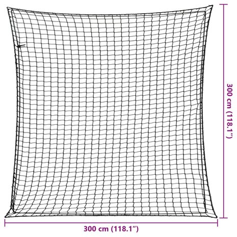 Aanhangwagennet elastisch touw 3x3 m polypropeen zwart 6