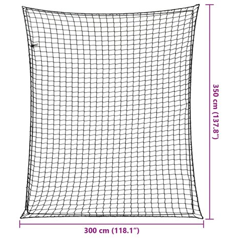 Aanhangwagennet elastisch touw 3,5x3 m polypropeen zwart 6