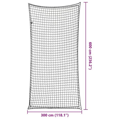 Aanhangwagennet elastisch touw 6x3 m polypropeen zwart 6