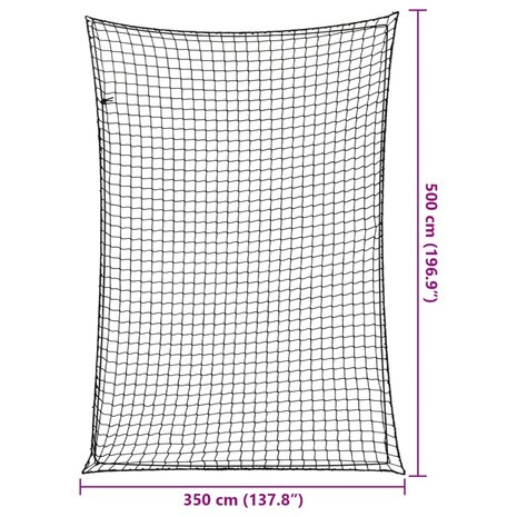 Aanhangwagennet elastisch touw 5x3,5 m polypropeen zwart 6