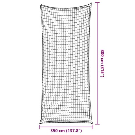 Aanhangwagennet elastisch touw 8x3,5 m polypropeen zwart 6