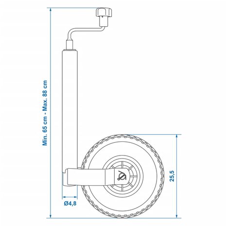 ProPlus Neuswiel 48 mm met luchtband 26 x 8,5 cm 341507 7