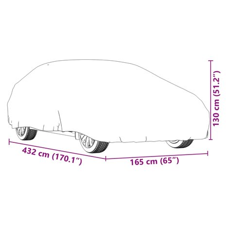 Autohoes voor sedan met gespriemen M volledig zilverkleurig 10