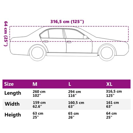 Autohoes half met haken XL zilverkleurig 10