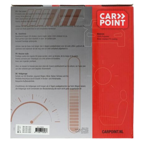 Carpoint autohoes XXL 524 x 191 x 122 cm polyester blauw 4