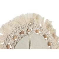 Wandspiegel Home ESPRIT Wit Kristal Macram&eacute; Boho 20 x 1 x 20 cm (3 Onderdelen) 3