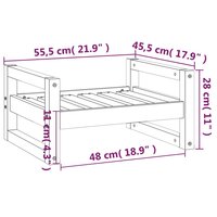 Hondenmand 55,5x45,5x28 cm massief grenenhout wit 8
