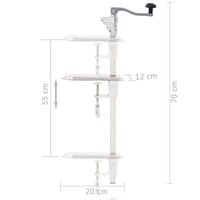 Blikopener 70 cm aluminium en roestvrij staal zilverkleurig 7