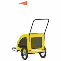 Hondenfietstrailer oxford stof en ijzer geel 8