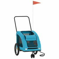 Hondenfietstrailer oxford stof en ijzer blauw 3