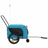 Hondenfietstrailer oxford stof en ijzer blauw en zwart 5