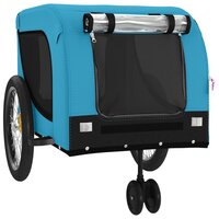 Hondenfietstrailer oxford stof en ijzer blauw en zwart 4