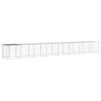Kippenhok met dak 803x98x90 cm gegalvaniseerd staal lichtgrijs 5