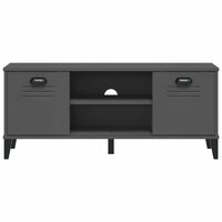 Schoenenbank VIKEN 106x35x45 cm bewerkt hout antracietgrijs 5