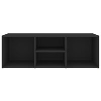 Schoenenopbergbank 105x35x35 cm bewerkt hout zwart 4