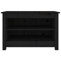 Schoenenbank 70x38x45,5 cm massief grenenhout zwart 3