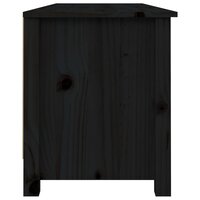 Schoenenbank 110x38x45,5 cm massief grenenhout zwart 4
