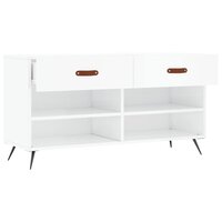 Schoenenbank 102x35x55 cm bewerkt hout hoogglans wit 5