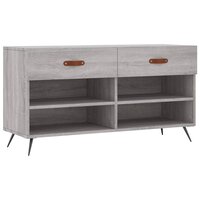 Schoenenbank 102x35x55 cm bewerkt hout grijs sonoma eikenkleur 2