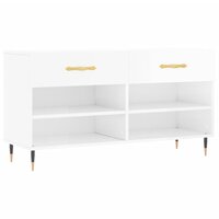 Schoenenbank 102x35x55 cm bewerkt hout hoogglans wit 2