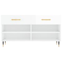 Schoenenbank 102x35x55 cm bewerkt hout hoogglans wit 6
