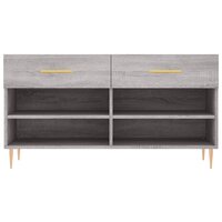 Schoenenbank 102x35x55 cm bewerkt hout grijs sonoma eikenkleur 6