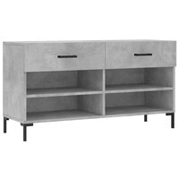 Schoenenbank 102x35x55 cm bewerkt hout betongrijs 2