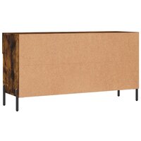 Schoenenbank 102x35x55 cm bewerkt hout gerookt eikenkleurig 8