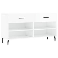 Schoenenbank 102x35x55 cm bewerkt hout hoogglans wit 2