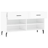 Schoenenbank 102x35x55 cm bewerkt hout hoogglans wit 5