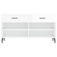 Schoenenbank 102x35x55 cm bewerkt hout hoogglans wit 6