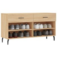 Schoenenbank 102x35x55 cm bewerkt hout sonoma eikenkleurig 3