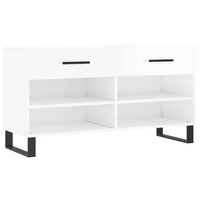 Schoenenbank 102x35x55 cm bewerkt hout hoogglans wit 2
