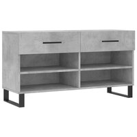 Schoenenbank 102x35x55 cm bewerkt hout betongrijs 2