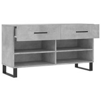 Schoenenbank 102x35x55 cm bewerkt hout betongrijs 5