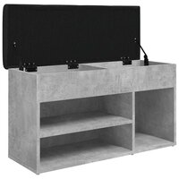 Schoenenbank 82x32x45,5 cm bewerkt hout betongrijs 5