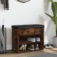 Schoenenbankje 62x32x50 cm bewerkt hout gerookt eikenkleurig 3