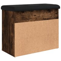 Schoenenbankje 62x32x50 cm bewerkt hout gerookt eikenkleurig 8