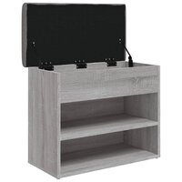 Schoenenbankje 62x32x50 cm bewerkt hout grijs sonoma 5