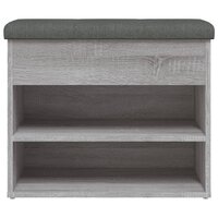 Schoenenbankje 62x32x50 cm bewerkt hout grijs sonoma 6