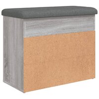 Schoenenbankje 62x32x50 cm bewerkt hout grijs sonoma 8