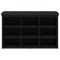 Schoenenbank 82x32x50 cm bewerkt hout zwart 5