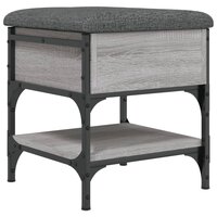 Schoenenbank 42x42x45 cm bewerkt hout grijs sonoma eikenkleurig 8