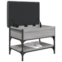 Schoenenbank 62x42x45 cm bewerkt hout grijs sonoma eikenkleurig 4