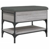 Schoenenbank 62x42x45 cm bewerkt hout grijs sonoma eikenkleurig 8