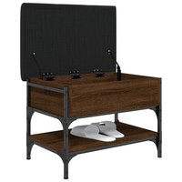 Schoenenbank 62x42x45 cm bewerkt hout bruin eikenkleur 4