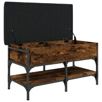 Schoenenbank 82x42x45 cm bewerkt hout gerookt eikenkleurig 6